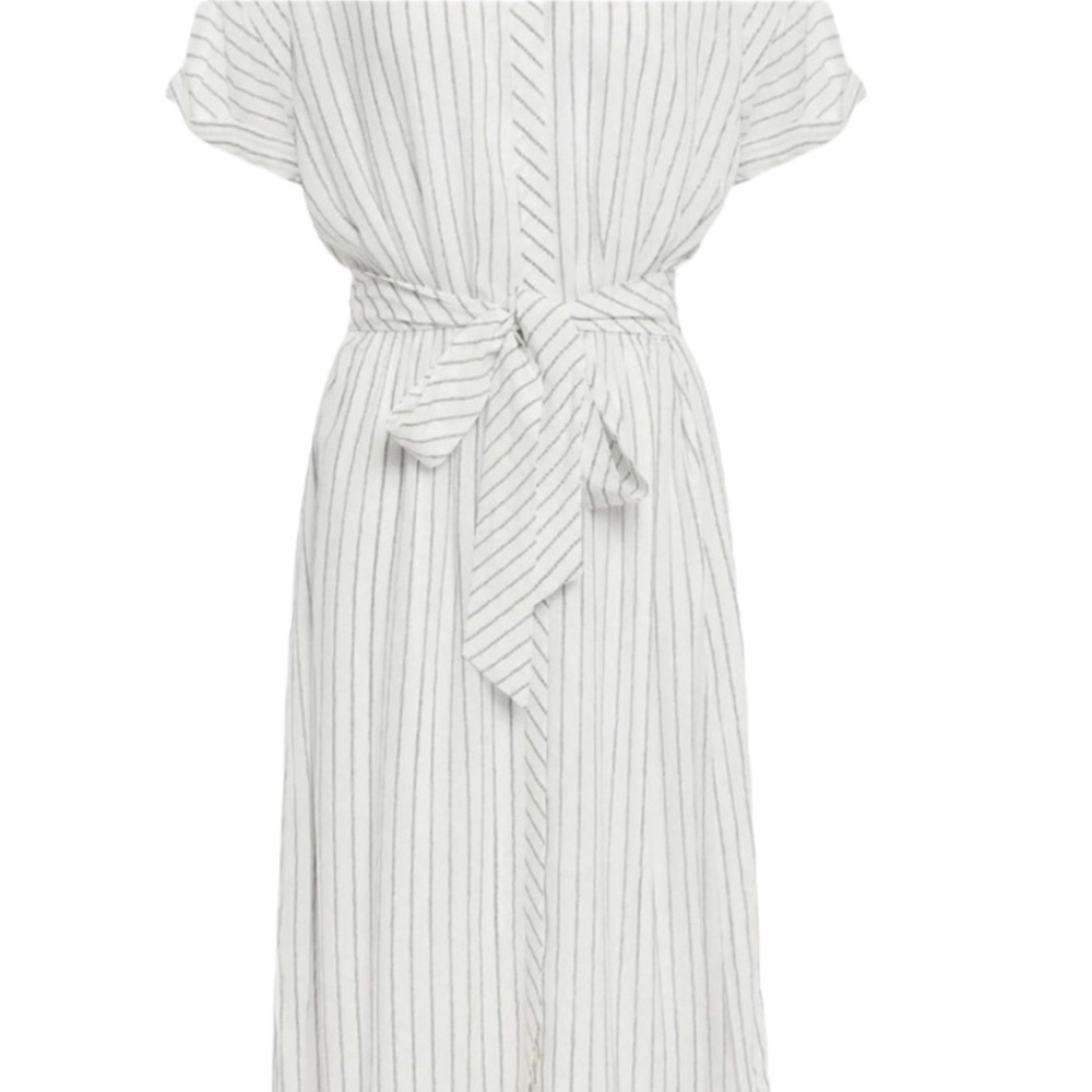 NWT Joie Chellie Pinstriped Midi Shirt Dress Small Classic Beauty - Picture 4 of 9